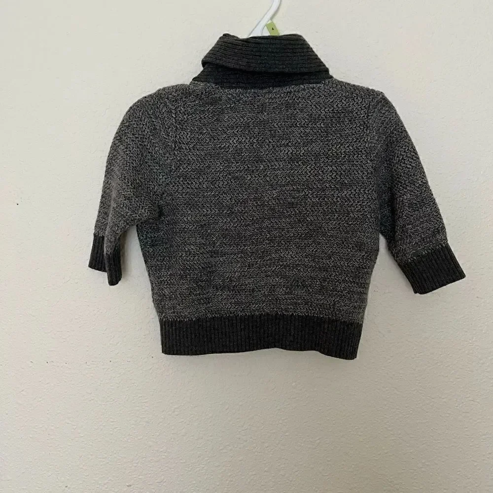 BABY BOY GRAY CARDIGAN SWEATER BY BABY GAP SIZE 3-6 MONTHS